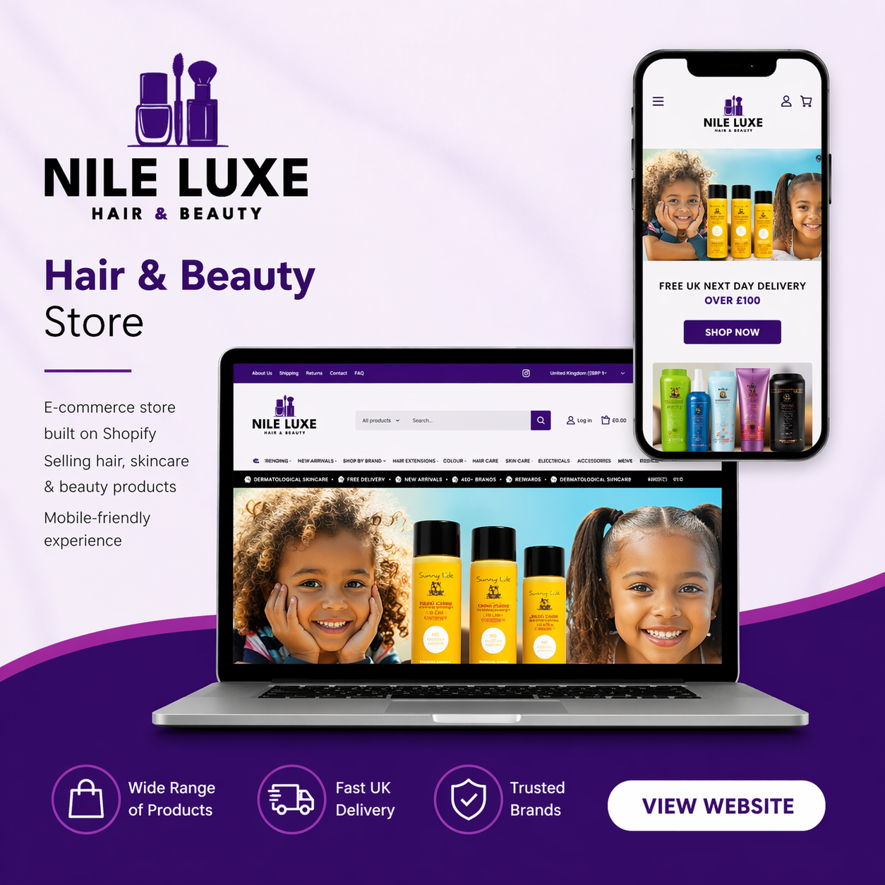 A responsive website designed and built by H-Squared Designs